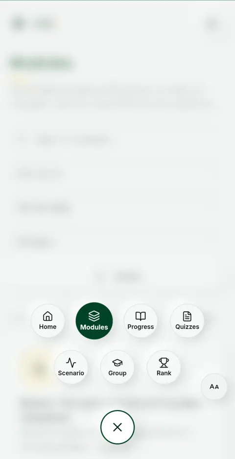 HalalQuest Quick menu screen